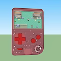 Modern game console handheld game console 3d model