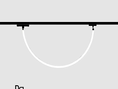 Modern Minimalist Ceiling Light With Circular Shape And White Finish Design 3d model