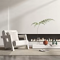 Modern single sofa 3d model