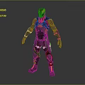 Detailed Futuristic Armored Character With Black And Orange Mechanical Suit Design