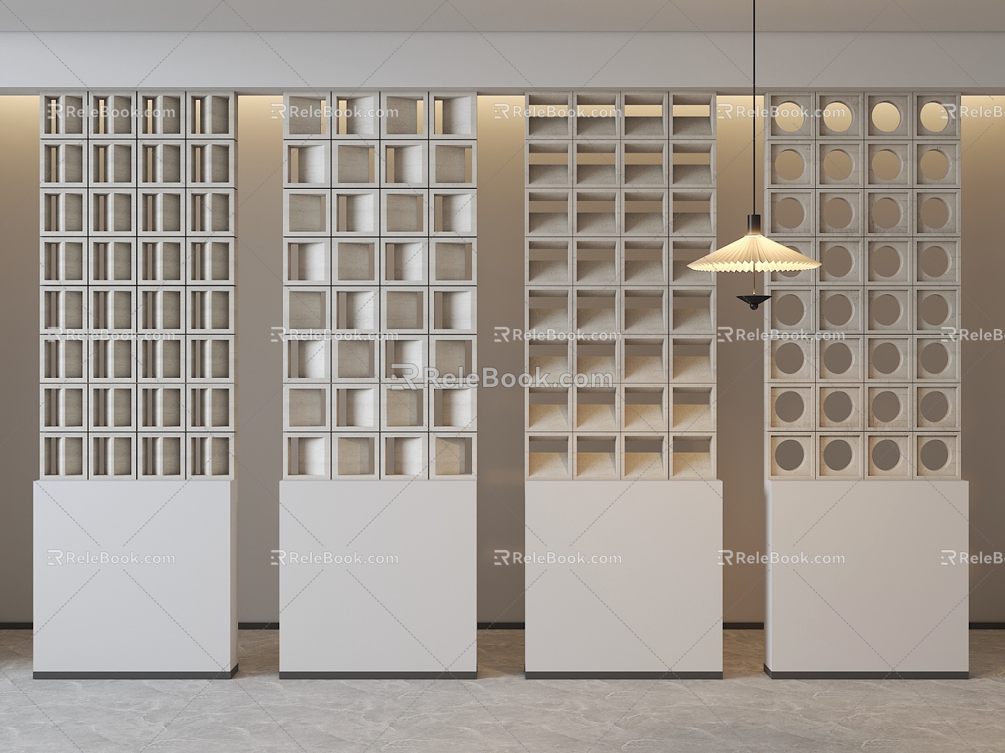 Cement brick partition model