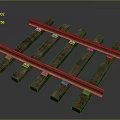 Tracks Cartoon Tracks Animation Tracks Railways Realistic Railways 3d model