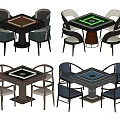 New Chinese Mahjong Table and Chair Mahjong Machine Automatic Mahjong Machine Chess and Card Table 3d model