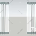 Modern Folding Door Design With Glass Panels And Metal Frame Structure 3d model