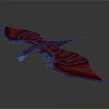 3D Rendered Mythical Fantasy Creature With Pink Purple Wings Sleek Body In Flying Pose