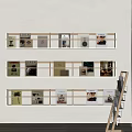 Log Bookshelf 3d model