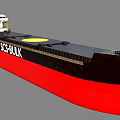 Stylish Yacht With Red Hull Black Deck And White Superstructure 3d model