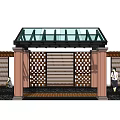 Modern gallery frame combination gallery frame stool glass ceiling 3d model
