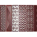 Decorative Partitions With Various Intricate Laser Cut Patterns For Interior Decor 3d model