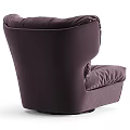 Single Purple Velvet Tufted Sofa with Plush Backrest and Black Base for Modern Living Room