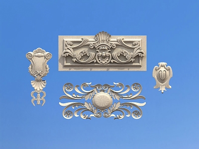 Villa Exterior Wall Decorative Flowers Villa Building Materials Carved model