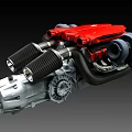 modern engine 3d model