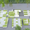 Modern Steps Landscape Park Steps Square Steps Gradient Steps Gradient Steps Sinking Steps 3d model