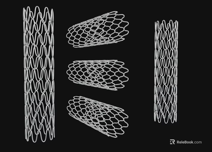 High Quality Medical Devices Mesh Stents Various Shapes For Implantable Use 3d model 