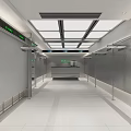 Modern Clothing Store Interior With Display Racks Lighting And Cashier Counter