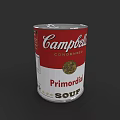 Campbell's Primordial Condensed Soup Canned Food Item On Black Background