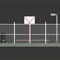Outdoor Basketball Court Landscape With Two Hoops Green Surface And Benches