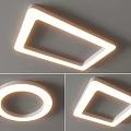 Modern Illuminated Ceiling Lights With Circular Square And Irregular Shapes Design