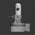Modern Mechanical Device With Cylindrical Top Base Structure And Control Unit