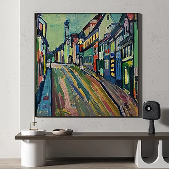 Light Luxury Abstract Decorative Painting 3d model