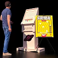 Modern game machine fun pinball machine 3d model