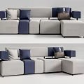Modern corner sofa multiplayer sofa 3d model