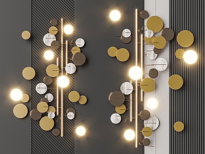 Light Luxury Wall Decoration 3d model