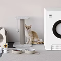 Cat Nest Cat Sleeping Sofa Cat Litter Basin Cat Food Cat Climbing Rack Closed Cat Toilet 3d model