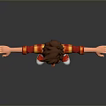 Cartoon Boy Character In Plaid Shirt Ripped Jeans And Red Sneakers With Arms Outstretched