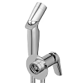 Modern Chrome Handheld Shower Head With Adjustable Water Control Valve and Durable Metal Design