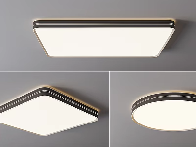 Modern Ceiling Lights Featuring Square And Round Shapes For Interiors 3d model
