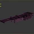 Heavy Duty Black Flatbed Trailer Featuring Multi Wheel Long Chassis For Cargo Transport