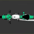 Green NCTA Motorcycle With Black Seat And Metallic Frame Design