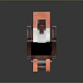Pixel Art Vulture Like Creature Character With Brown White Orange Plumage And Black Eyes