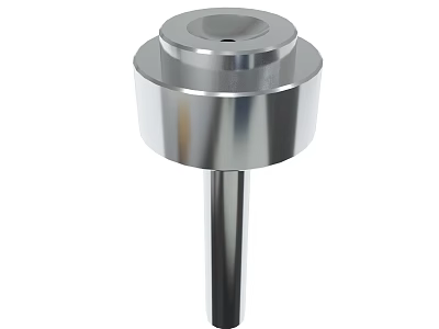 Stainless Steel Cylindrical Mechanical Part With Precision Machined Layers And Shaft 3d model