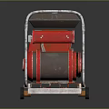 Red Portable Generator With Metal Frame And Rolling Wheels For Industrial Use
