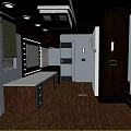 Gray Commercial Mobile Trailer With Side Staircases And Roof Vents Design