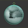 Silver Spherical Furniture Decor Accessory With Mirrored Tiles And Hanging Hook For Interior Decoration