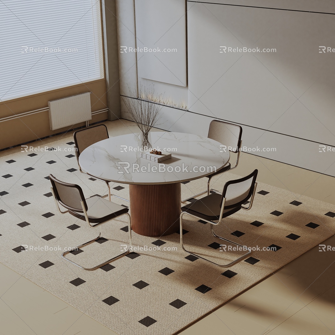 Modern table combination 3d model