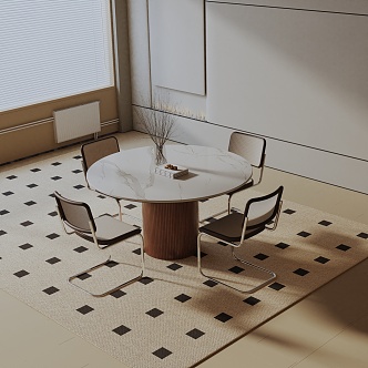 Modern table combination 3d model