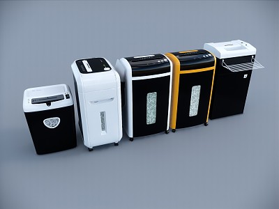 Modern paper shredder 3d model