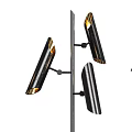 Modern Floor Lamps With Different Designs Marble Base And Metal Structure 3d model