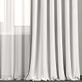Modern Curtain Window Screen 3d model