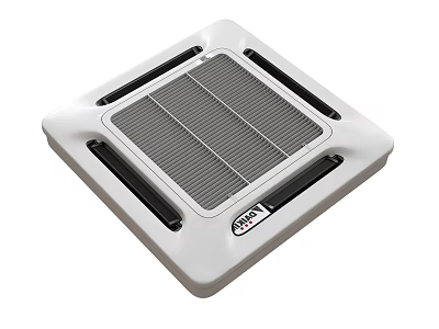 Modern Square White Air Conditioner Vent With Grille Design For Ceiling 3d model