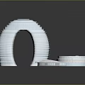 3D Modeling Equipment For Crafting Curved White Architectural Glass Models