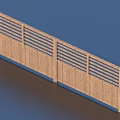 Garden Ornament Decorative Wooden Fence with Slatted Design Light Wood Color for Outdoor Use