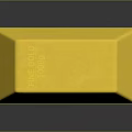Delicious Gold Bar Shaped Chocolate Dessert With Smooth Surface And Shiny Finish