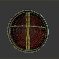 Traditional Red Drum With Round Surface Wooden Cross Strips And Braided Edge