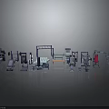 Different Gym Fitness Equipment Including Weight Machines Dumbbell Racks And Benches