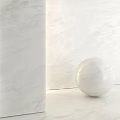 Elegant White Marble Sphere Structure With Smooth Marble Background Surface 3d model